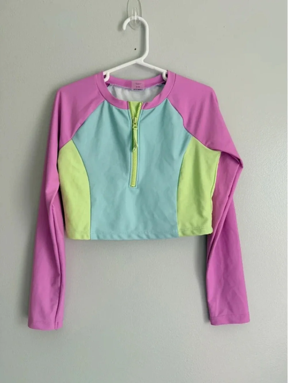Old Navy Colorblock Rash Guard Swim Top Girls 8